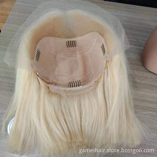 Wig Vendors 13X4 Lace Front Bob Wigs Human Hair Straight Blonde Bob 150 density  HD Transparent Lace Front Virgin Human Hair Wig